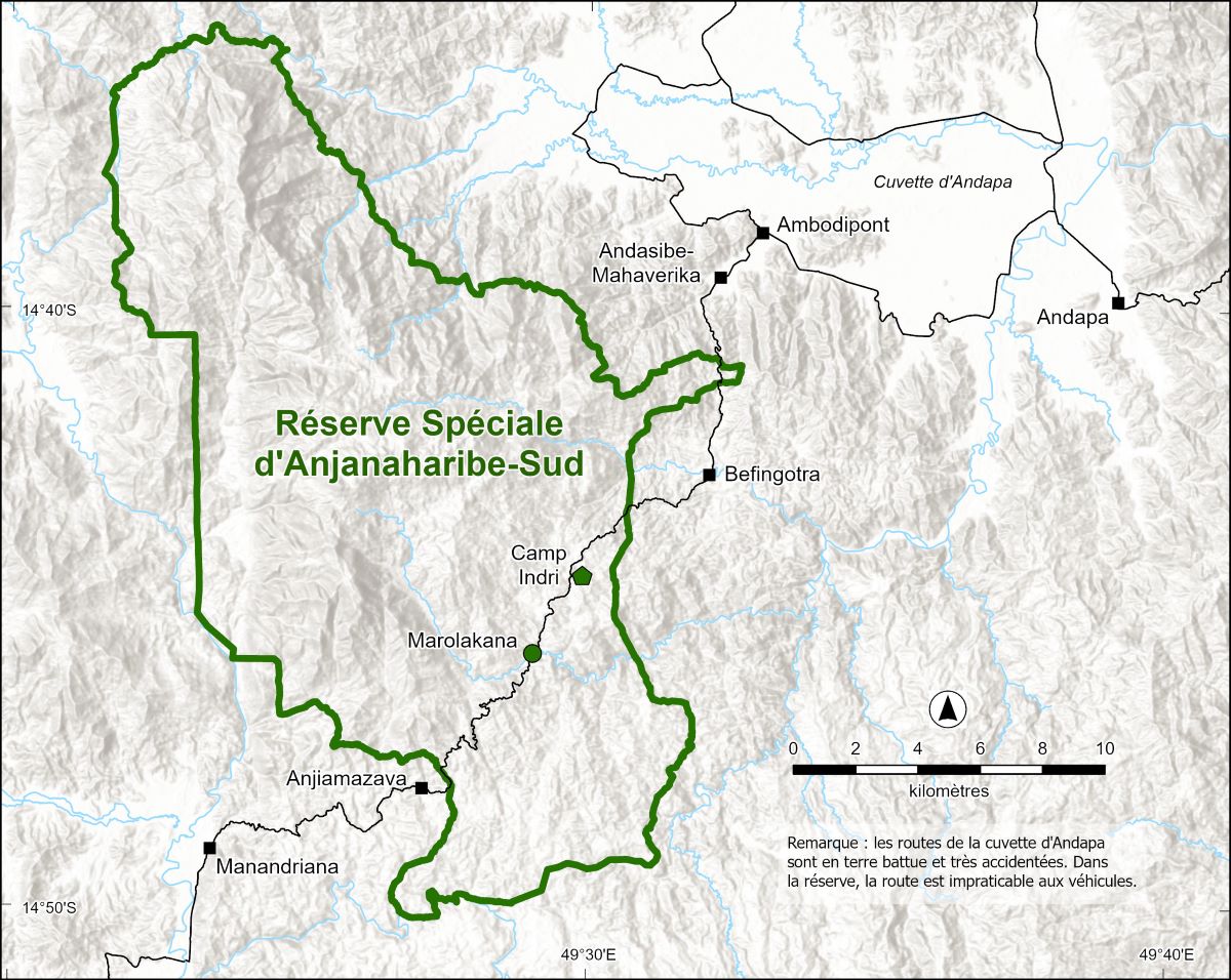 Sarintanin'ny Valan-javaboahary Manokana Anjanaharibe-Sud sy ny cuvette d'Andapa